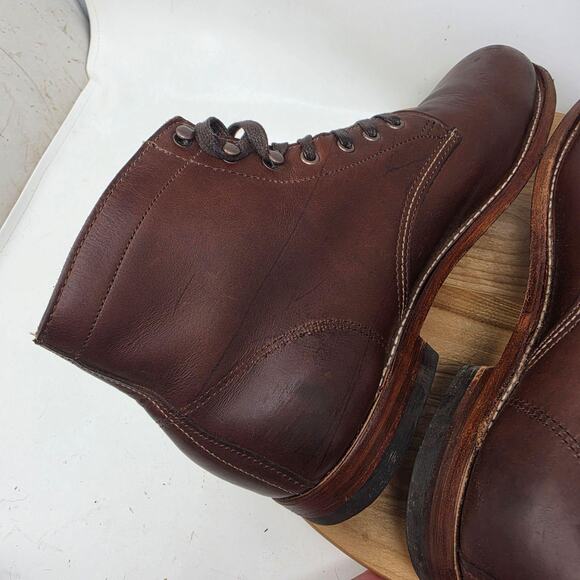 Wolverine 1000 Mile Boots Mens 11.5 Brown Horween Leather Lace Up Made USA Work